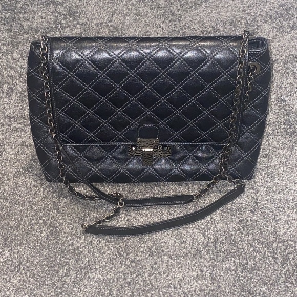 Marc Jacobs Dark Grey Quilted Leather Baroque Single Shoulder Bag Fab! - Picture 7 of 9